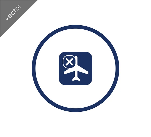 Canceled flight icon — Stock Vector