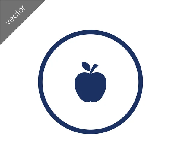 Icono plano de Apple — Vector de stock