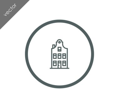 Cityscape düz simgesi