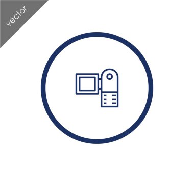 video kamera düz simgesi