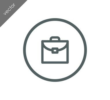 Evrak Çantası Düz Simgesi