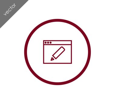 Web sayfası ayarları simgesi