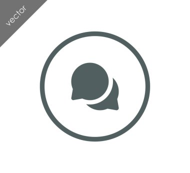 Görüşme düz simgesi