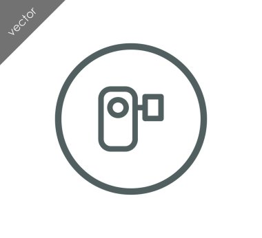 video kamera düz simgesi