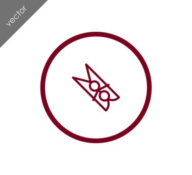 Clothespin düz simgesi