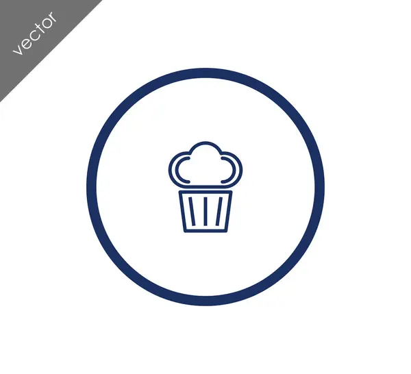 Icône web Cupcake — Image vectorielle