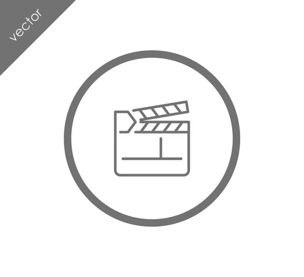 Ícone simples clapboard — Vetor de Stock