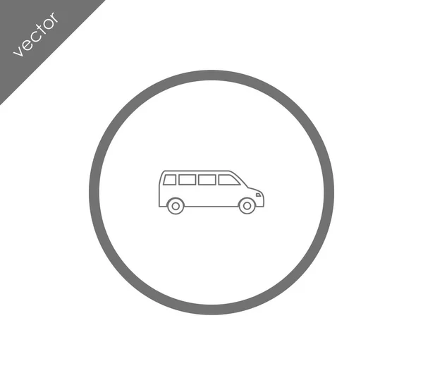 Icono del autobús de pasajeros — Vector de stock