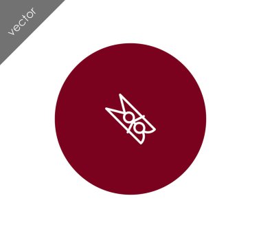 Clothespin düz simgesi