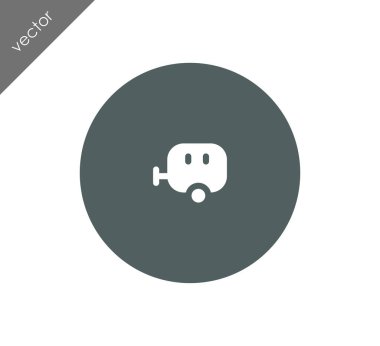 Karavan basit simgesi