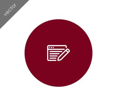 Web sayfası ayarları simgesi