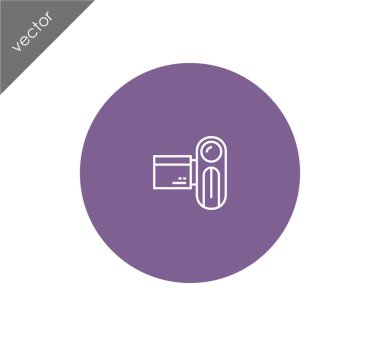 video kamera düz simgesi