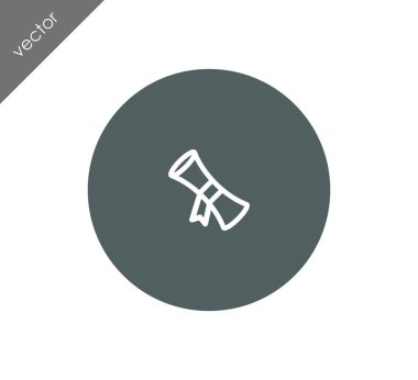 Sertifika Düz Simgesi