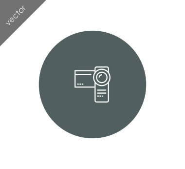 video kamera düz simgesi