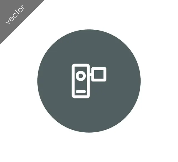 Icono plano de videocámara — Vector de stock