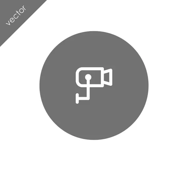 CCTV flatscreen pictogram — Stockvector