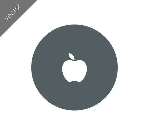 Icono plano de Apple — Archivo Imágenes Vectoriales