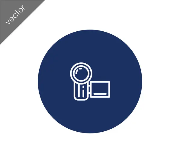 Icono plano de videocámara — Vector de stock