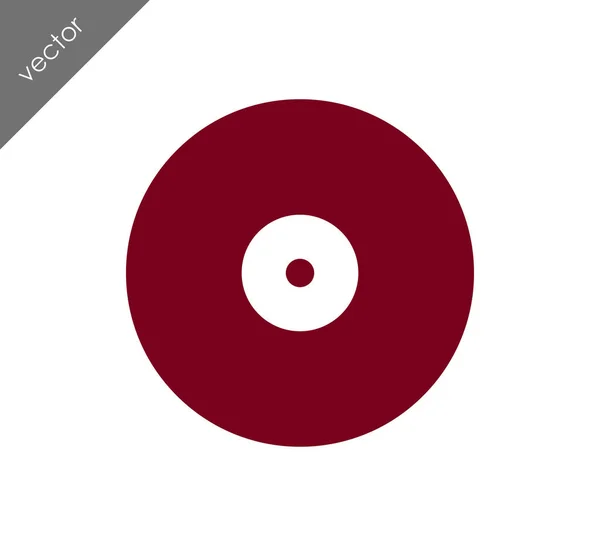 Platte cd-pictogram — Stockvector