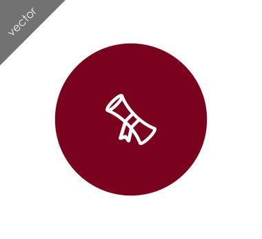 Sertifika Düz Simgesi