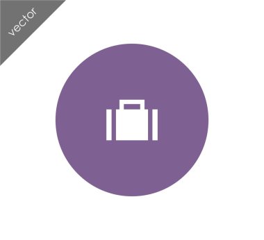 Evrak Çantası Düz Simgesi