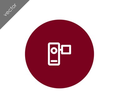 video kamera düz simgesi