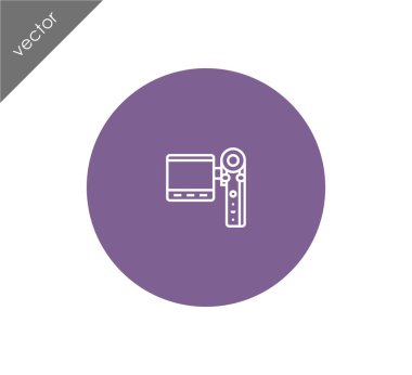 video kamera düz simgesi