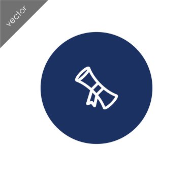 Sertifika Düz Simgesi