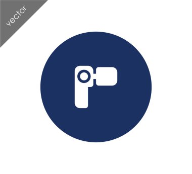 video kamera düz simgesi