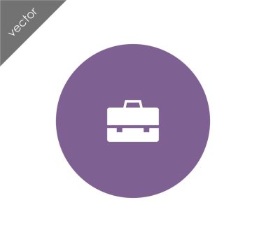 Evrak Çantası Düz Simgesi