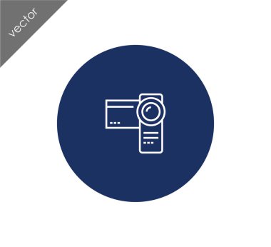 video kamera düz simgesi