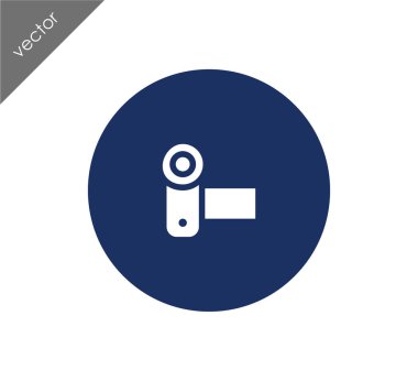 video kamera düz simgesi