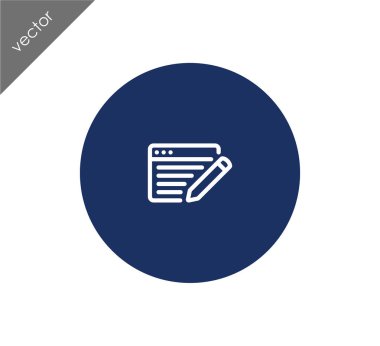 Web sayfası ayarları simgesi