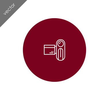 video kamera düz simgesi