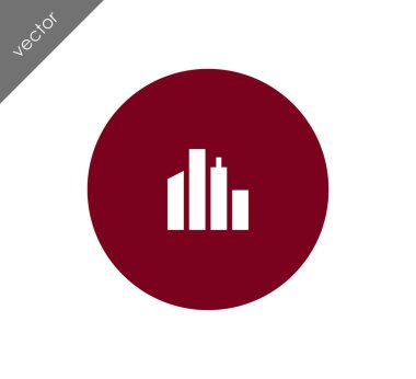 Cityscape düz simgesi