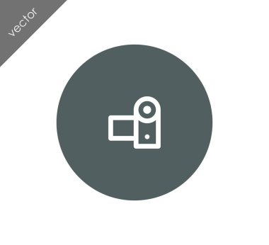 video kamera düz simgesi