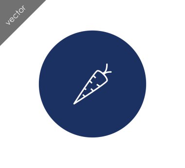 Havuç simgesi vektör illüstrasyonu