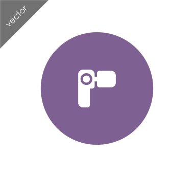 video kamera düz simgesi