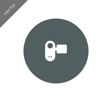 video kamera düz simgesi