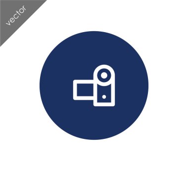 video kamera düz simgesi