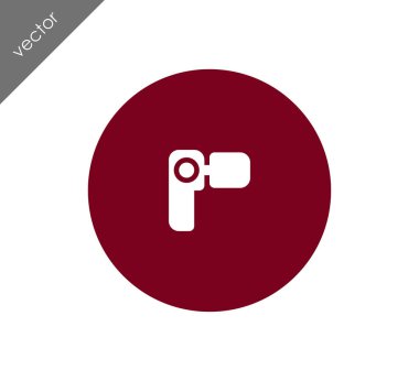 video kamera düz simgesi