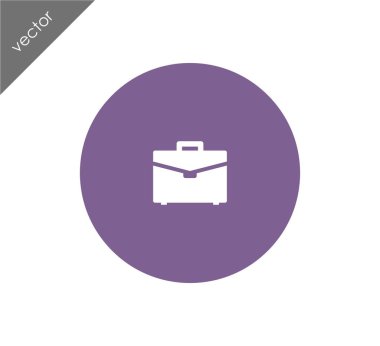 Evrak Çantası Düz Simgesi