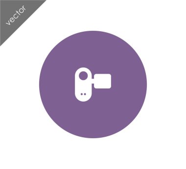 video kamera düz simgesi