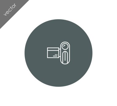 video kamera düz simgesi