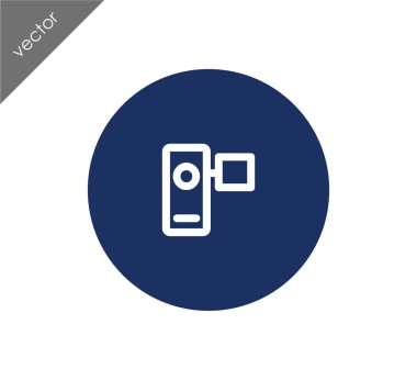 video kamera düz simgesi