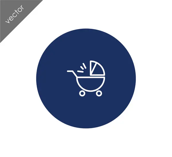 Bebé cochecito icono — Archivo Imágenes Vectoriales