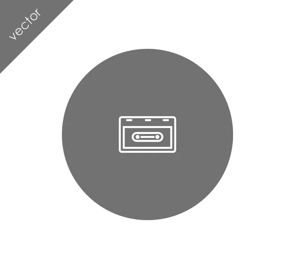 Cassette icono plano — Archivo Imágenes Vectoriales