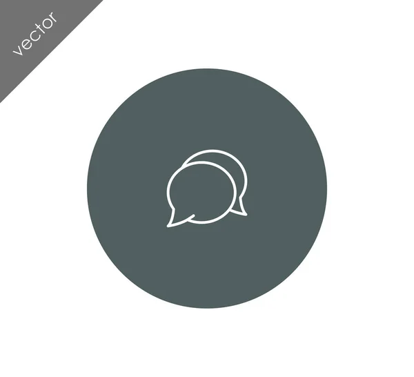 Símbolos de ícone de conversação — Vetor de Stock