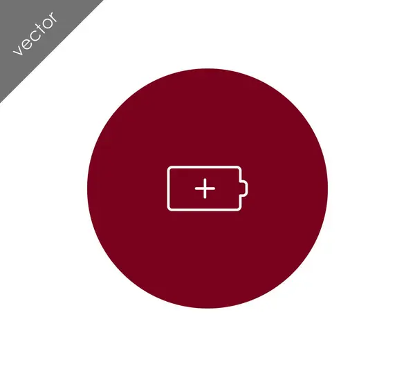 Icône batterie simple — Image vectorielle
