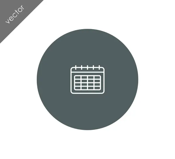 Icona web calendario — Vettoriale Stock